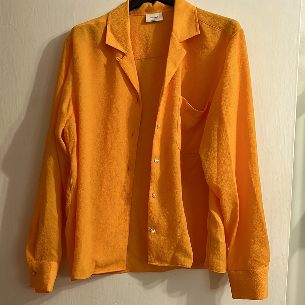 🍊WILFRED RELAXED BUTTON UP BLOUSE - Picture 2 of 5